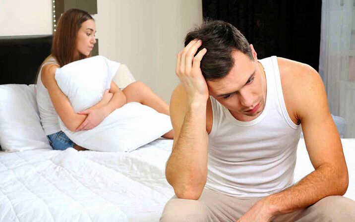 Le manque de désir sexuel chez un homme est un signe indirect de prostatite.